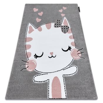 Alfombra Petit Kitty Gato, Gatito Gris 80x150 Cm