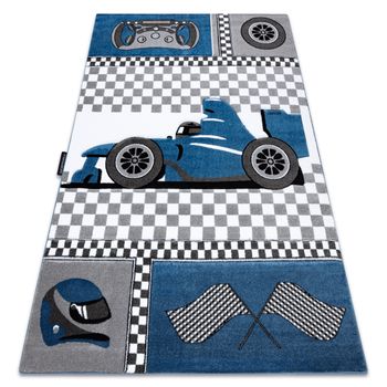 Alfombra Petit Race Carrera Formula 1 Coche Azul 240x330 Cm