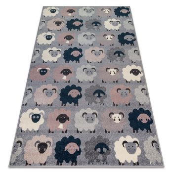 Alfombra Heos 78468 Ovejas Gris/azul  190x270 Cm