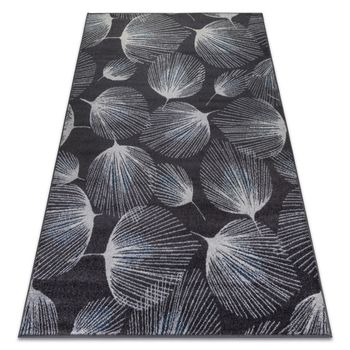 Alfombra Heos 78545 Plumas Antracita/azul 190x270 Cm