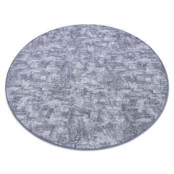 Alfombra Solid Círculo Gris 90 Hormigón  Circulo 133 Cm