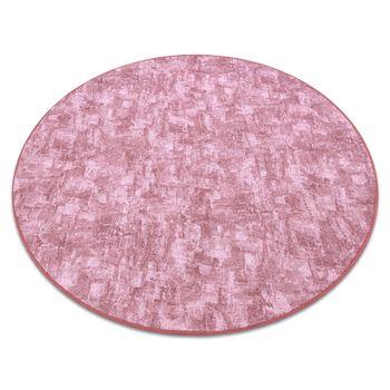 Alfombra Solid Círculo Rubor Rosado 60 Hormigón  Circulo 100 Cm