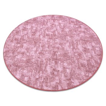 Alfombra Solid Círculo Rubor Rosado 60 Hormigón  Circulo 200 Cm