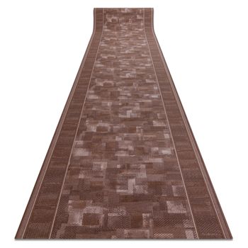 Alfombra De Pasillo Con Refuerzo De Goma  Tribe Marrón 67cm 67x100 Cm