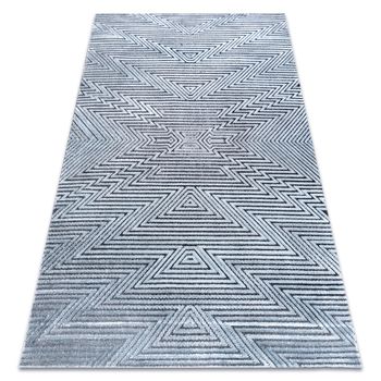 Alfombra Structural Sierra G5013 Tejido Plano Azul - Zigzag, Étnica 120x170 Cm