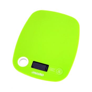 Báscula De Cocina Digital Extraplana, Medición 1gr, Hasta 5 Kg, Lcd, Función Tara, Medición Líquidos Verde  Mesko Ms3159g