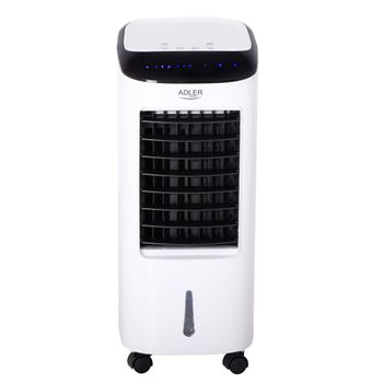 Climatizador Evaporativo 6 L Portátil, Air Cooler, Humidificador Purificador, Mando Distancia Blanco 350w Adler Ad 7922