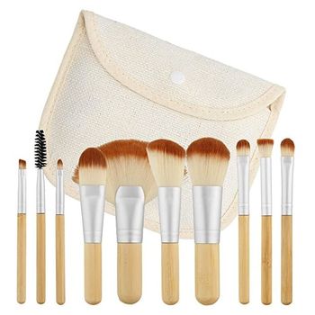 Tools For Beauty Set Brochas De Maquillaje Bamboo 4 Unidades