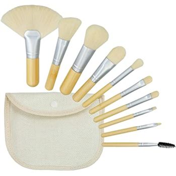 Tools For Beauty Set Brochas De Maquillaje Bamboo Blanco 10 Piezas