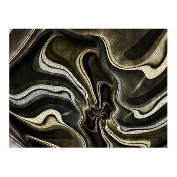 Papel Pintado 3d -  Green And Brown Textured Fractal (200x154 Cm)