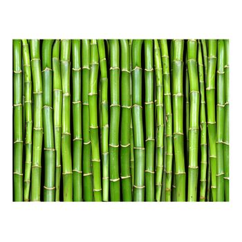 Papel Pintado 3d -  Una Pared De Bambú (200x154 Cm)