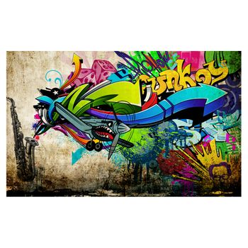 Papel Pintado 3d -  Funky - Graffiti (100x70 Cm)