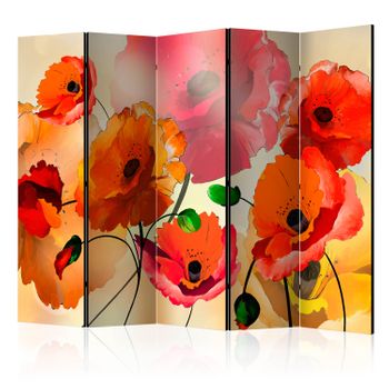 Biombo - Velvet Poppies Ii  (225x172 Cm)