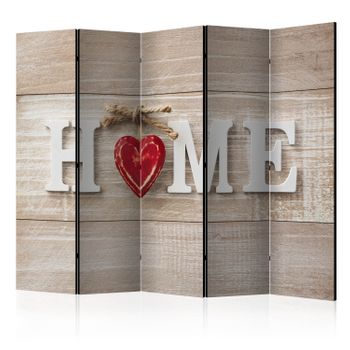 Biombo - Room Divider - Home And Red Heart (225x172 Cm)