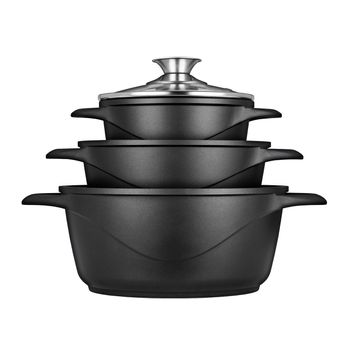 Maestro MR-2120-6L Batería de Cocina 6 Piezas Acero Inoxidable