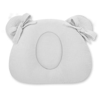 Almohada Cojin Plagiocefalia Bebés Muselina Grey