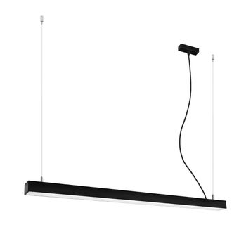 Lámpara De Techo Pinne 117 Led 3000k Negro 117 Cm