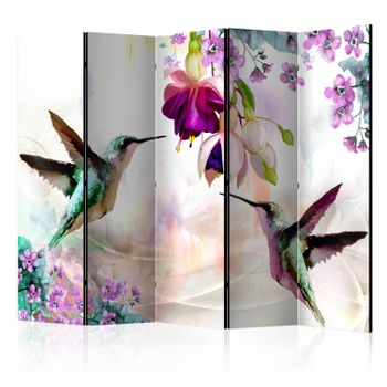 Biombo - Hummingbirds And Flowers Ii  (225x172 Cm)