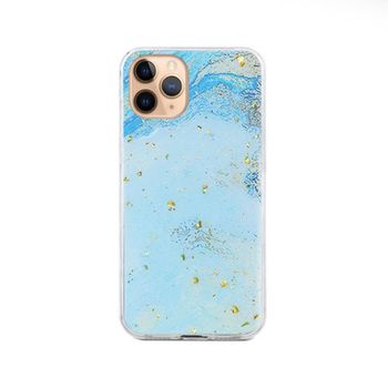 Funda Silicona Forcell Marble Apple Iphone 11 Pro Azul