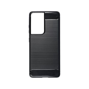 Funda Silicona Forcell Samsung Galaxy S21 Ultra G998 Carbon Negra
