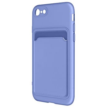 Carcasa Iphone 7, 8 , Se 2020, Se 2022 Silicona Flexible Tarjetero Forcell Negro