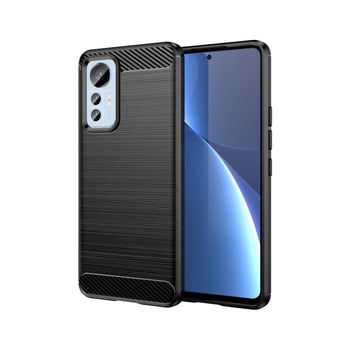 Silicona Forcell Carbono Xiaomi 12 Lite Negro