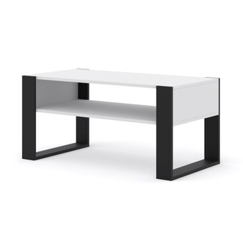 Mesa Baja Mondi 100x50x47 Blanco & Negro