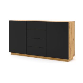 Mueble TV negro/madera clara ARKLEY 