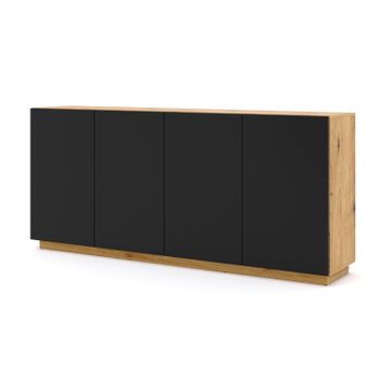 Cómoda de madera contrachapada roble ahumado 60x36x103 cm - referencia  Mqm-823021