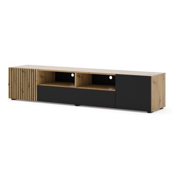 Mesa Tv Auris 200x42x42 Crema & Negro