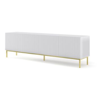 Mesa Tv Ravennab 200x42x58 Blanco & Crema