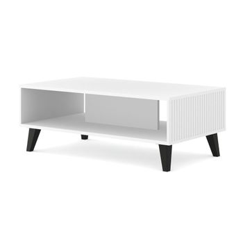 Mesa De Centro Ravenna Pb 90x60x43 Blanco & Negro