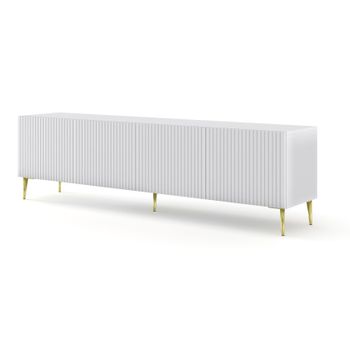 Mesa Tv Ravennab 200x42x56 Blanco & Crema