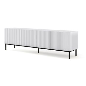 Mesa Tv Ravennab 200x42x58 Blanco & Negro