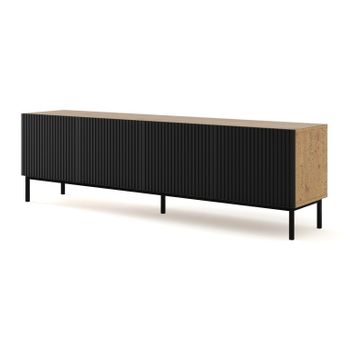 Mesa Tv Ravennab 200x42x58 Crema & Negro