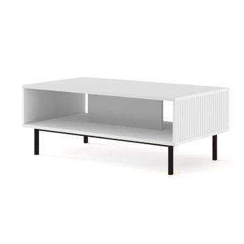 Mesa De Centro Ravennab 90x60x45 Blanco & Negro