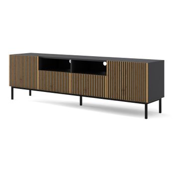 Mesa Tv Ravennaf 200x42x58 Crema & Negro