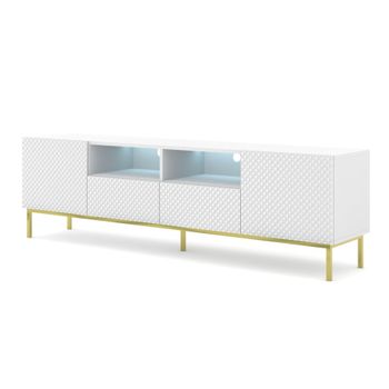 Mesa Tv Ravenna Bck Rtv200 2d2s 200x42x58 Blanco & Crema