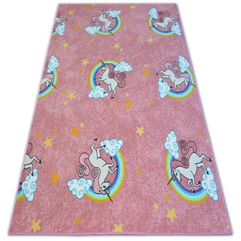 Alfombra Infantil Unicorn Unicornio Rosa 250x350 Cm