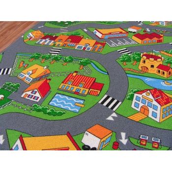 Alfombra Infantil Calles Little Village 400x400 Cm