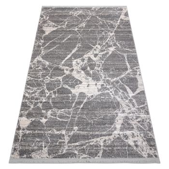 Alfombra Moderna Rebec Franjas 51186b Mármol - Dos Niveles De Vellón 280x370 Cm