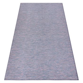 Alfombra Sisal Patio 2778 Tejido Plano Azul / Rosado / Beige 117x170 Cm