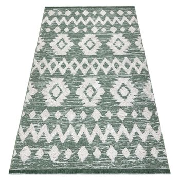 Alfombra Eco Sisal Boho Moroc Etno Zigzag 22319 Franjas - Dos Niveles  194x290 Cm