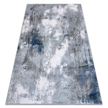 Alfombra Acrílica Valencia 9995 Ornamento, Vintage Gris / Azul 80x150 Cm