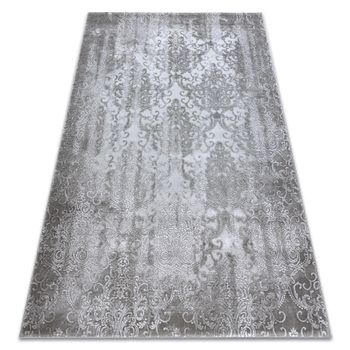 Alfombra Acrílica Valencia 6177 Ornamento, Vintage Gris Claro / Gris  80x150 Cm