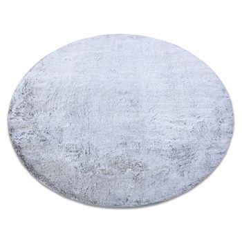 Alfombra De Lavado Moderna Lapin Círculo, Shaggy Antideslizante Gris  Circulo 100 Cm