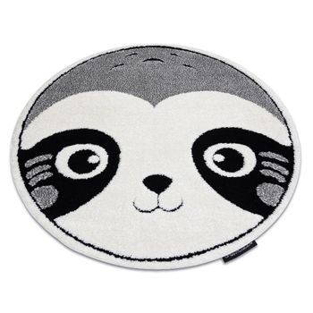 Alfombra Infantil Moderna Joy Circulo Panda Para Niños - Estructura D Circulo 120 Cm