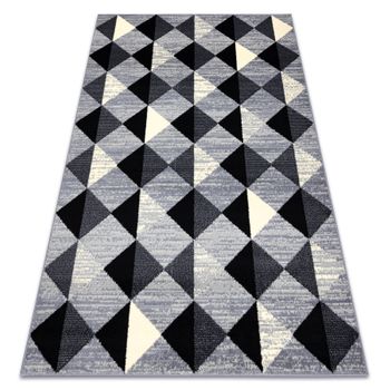 Alfombra Bcf Base 3987 Trigone, Triangulos, Cuadrícula, Geométrico G 185x270 Cm