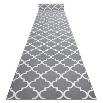 Alfombra De Pasillo Con Refuerzo De Goma 57 Cm Enrejado Trébol Marroq 57x120 Cm