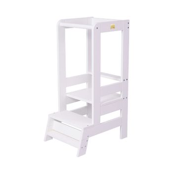 Torre De Aprendizaje / Taburete Blanco Meowbaby